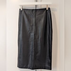 NWOT Zara Faux Lathe Pencil Skirt